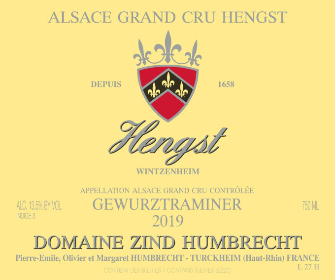 GEWURZTRAMINER HENGST GRAND CRU 2019
