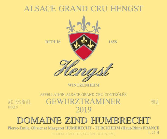 Gewurztraminer Grand Cru Hengst 2019