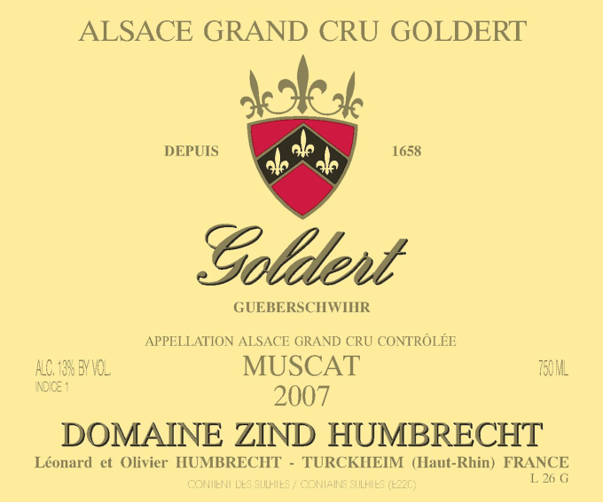 Muscat Goldert Grand Cru 2007