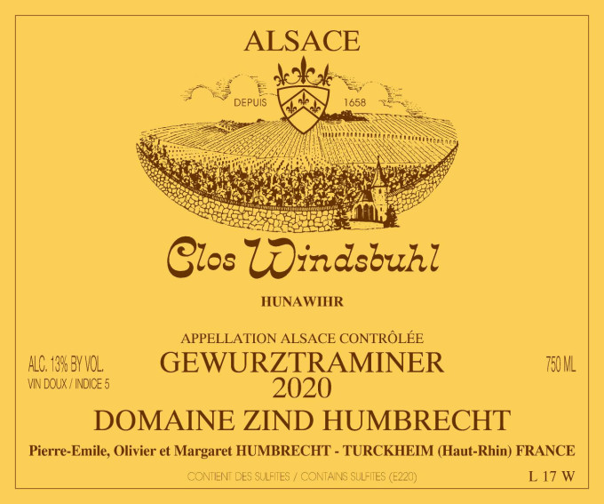 GEWURZTRAMINER CLOS WINDSBUHL 2020