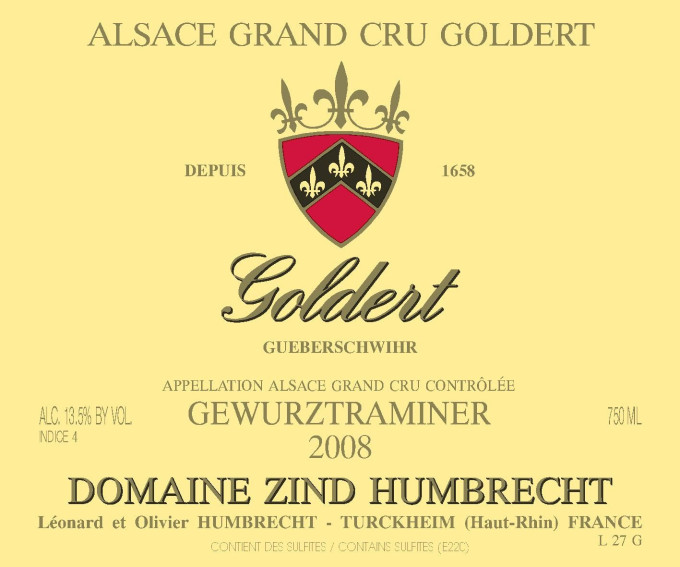 Gewurztraminer Goldert Grand Cru 2008