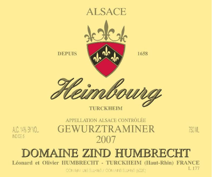 Gewurztraminer Heimbourg 2007