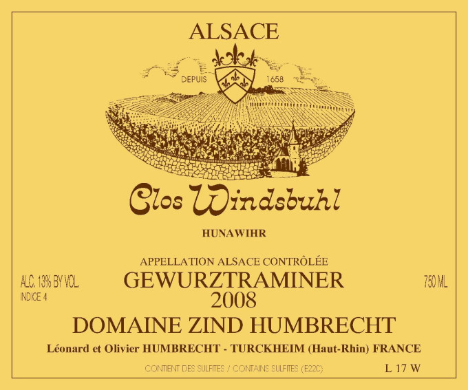 Gewurztraminer Clos Windsbuhl 2008